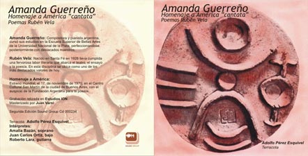 Tapa CD Homenaje a América - Amanda Guerreño