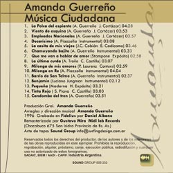 Amanda Guerreño - Tapa CD Musica Ciudadana