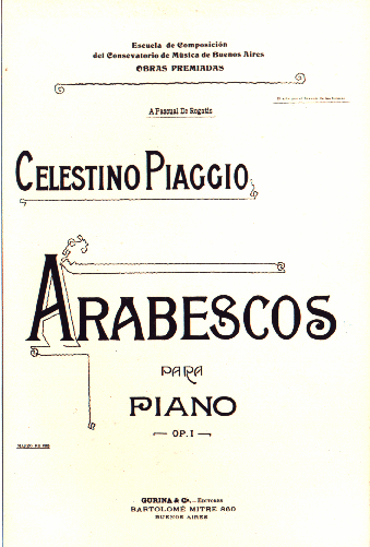Arabescos para piano de Celestino Piaggio