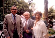 Waldemar Axel Roldán, Franco Fubini y señora (octubre de 2000). Haga un clic con el ratón para ampliar la imagen.